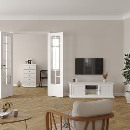 paris tv-unit 2 frame doors in white