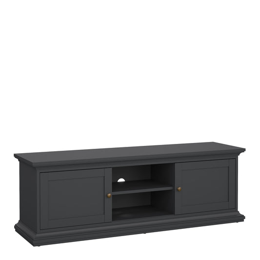 paris tv-unit 2 frame doors in matt grey