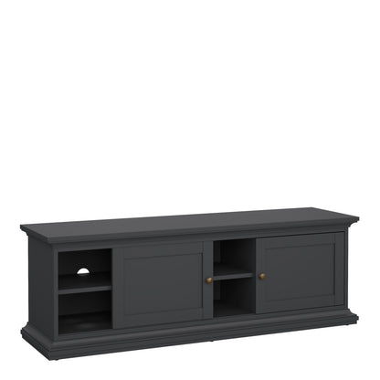 paris tv-unit 2 frame doors in matt grey
