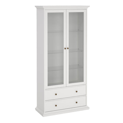 paris china cabinet in white