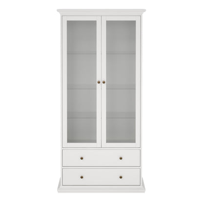 paris china cabinet in white