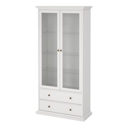 paris china cabinet in white
