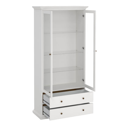 paris china cabinet in white