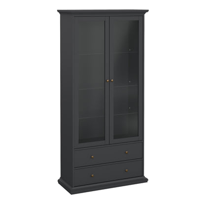 paris china cabinet in matt grey