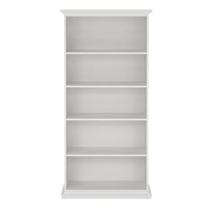 paris tall bookcase in white