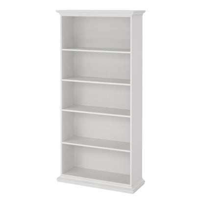 paris tall bookcase in white