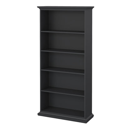 paris tall bookcase in matt grey