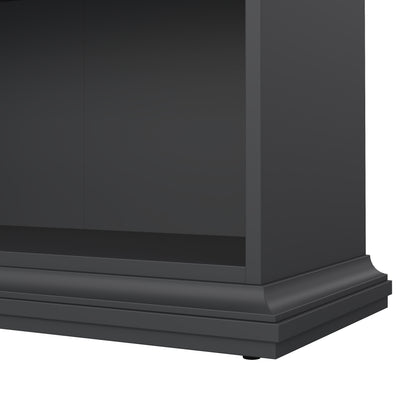 paris tall bookcase in matt grey