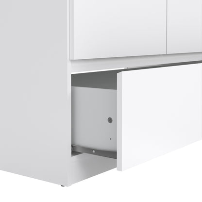 naia wardrobe with 2 doors 1 drawer in white high gloss