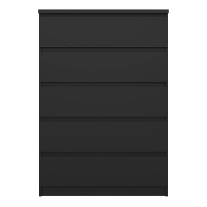 naia chest of 5 drawers in black matt