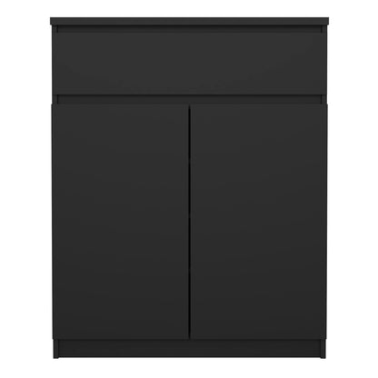 naia sideboard - 1 drawer 2 doors in black matt