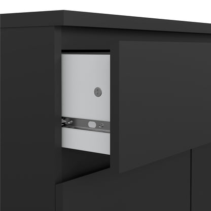 naia sideboard - 1 drawer 2 doors in black matt