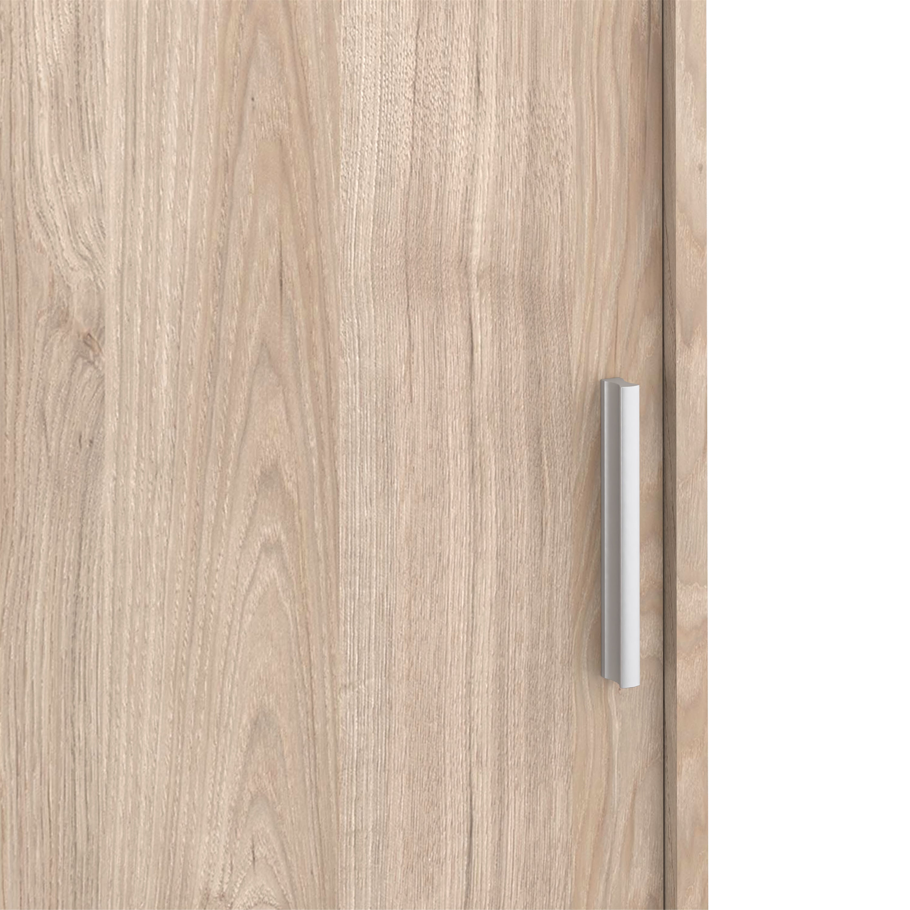 Naia Wardrobe with 1 Sliding Door 1 Door 3 Drawers in Jackson Hickory Oak