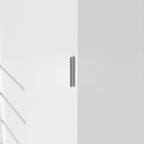 Naia Wardrobe with 1 Sliding Door 1 Door 3 Drawers in White High Gloss