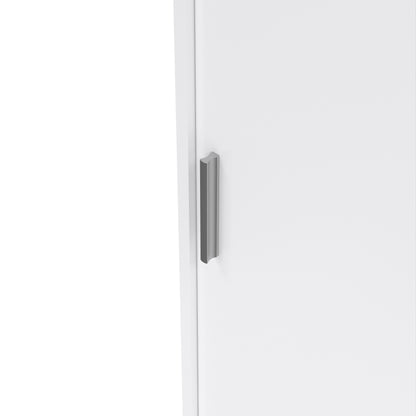 naia wardrobe with 2 sliding doors 1 door 3 drawers in white high gloss