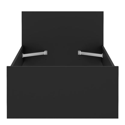 naia single bed 3ft (90 x 190) in black matt