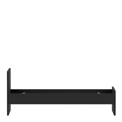 naia single bed 3ft (90 x 190) in black matt
