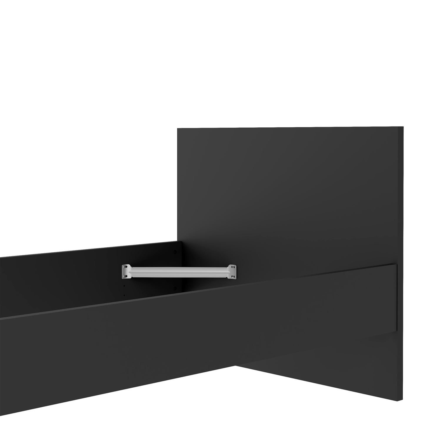 naia single bed 3ft (90 x 190) in black matt