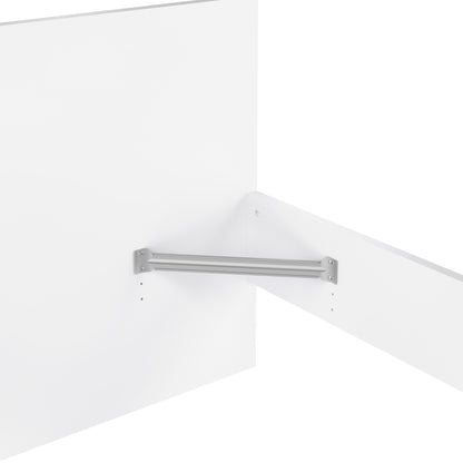 naia single bed 3ft (90 x 190) in white high gloss