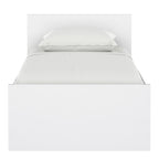Naia Single Bed 3ft (90 x 190) in white high gloss