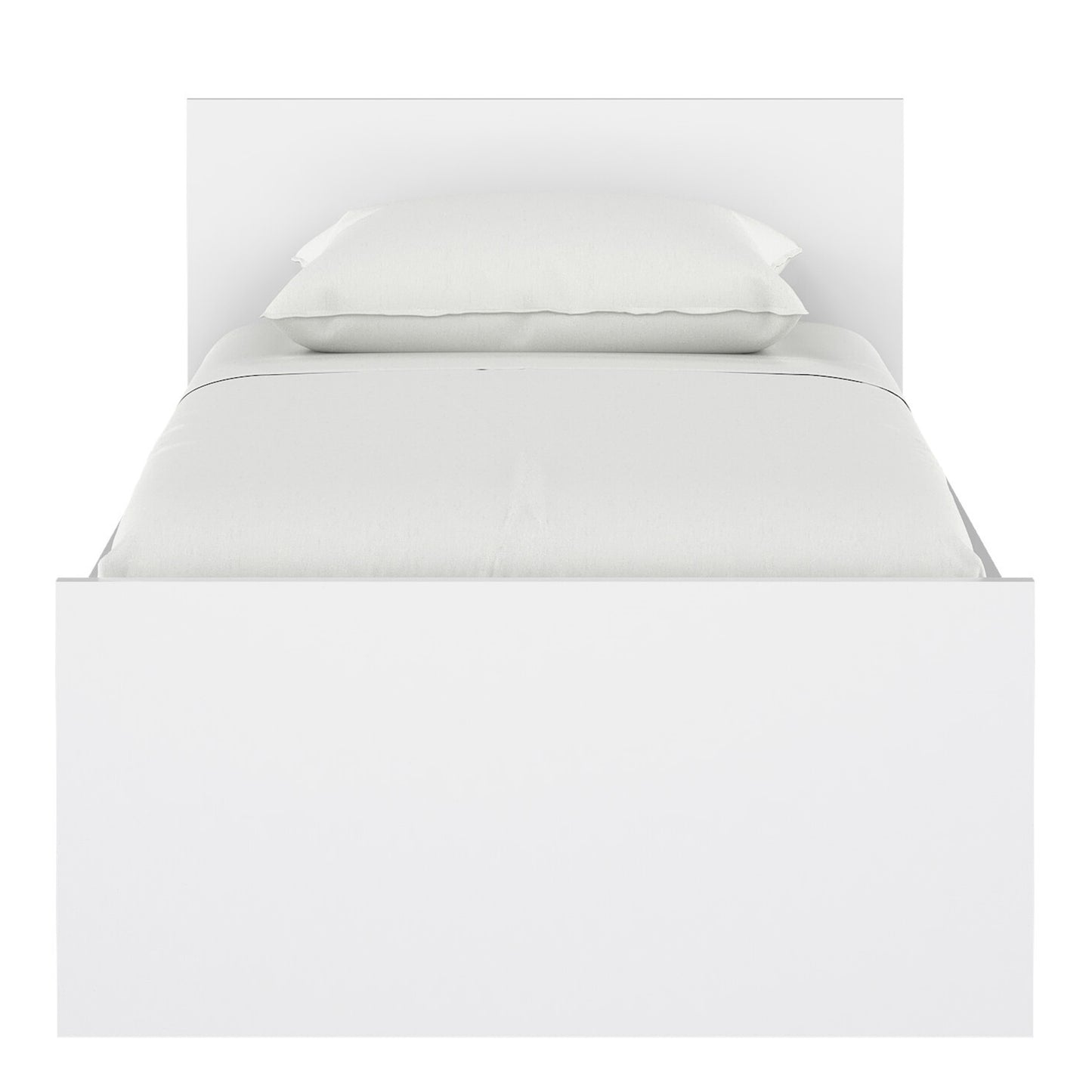 naia single bed 3ft (90 x 190) in white high gloss
