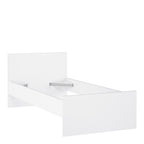 Naia Single Bed 3ft (90 x 190) in white high gloss