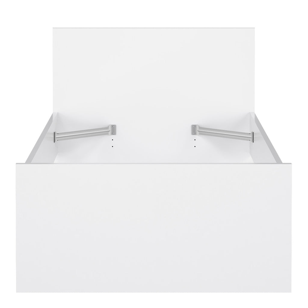 Naia Single Bed 3ft (90 x 190) in white high gloss