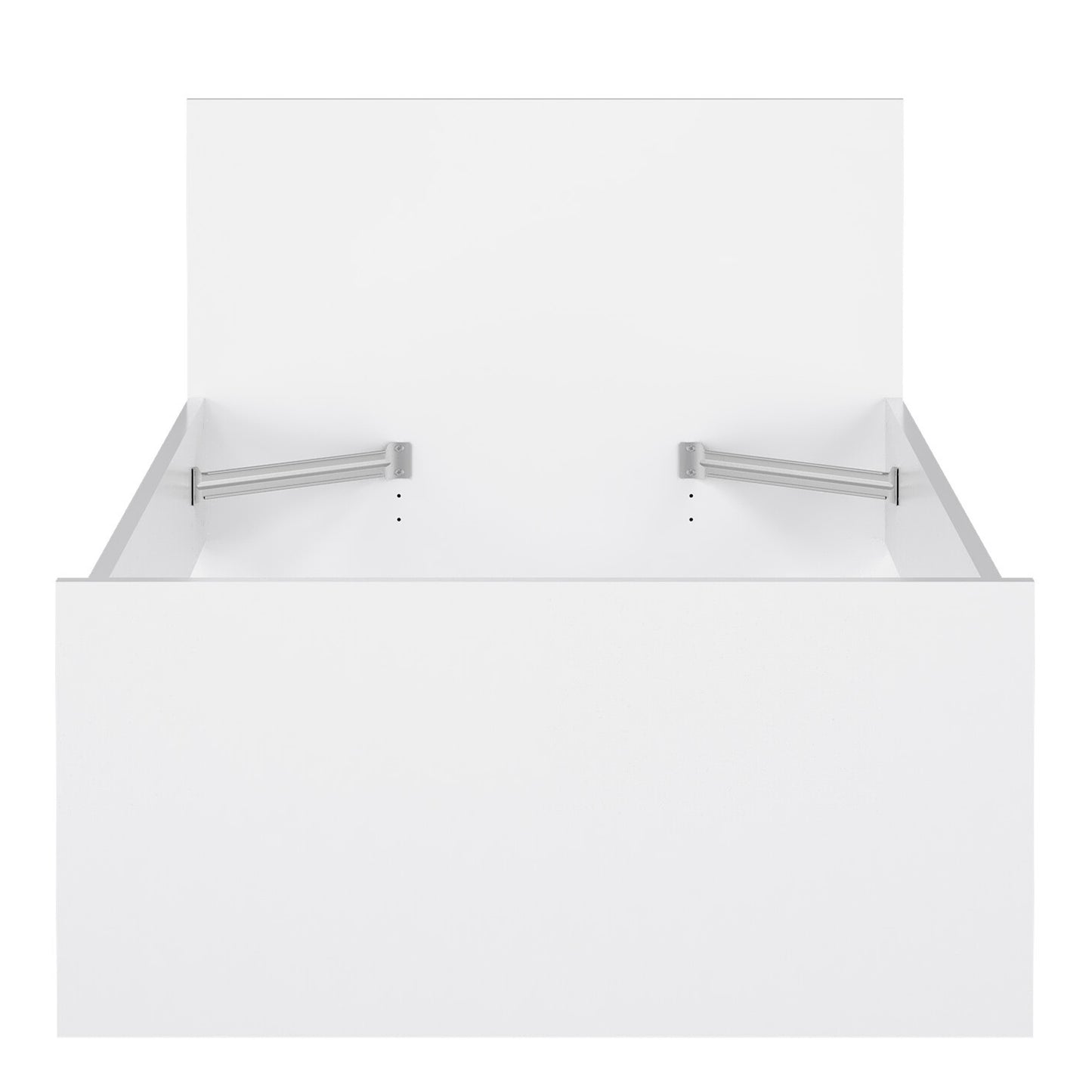 naia single bed 3ft (90 x 190) in white high gloss