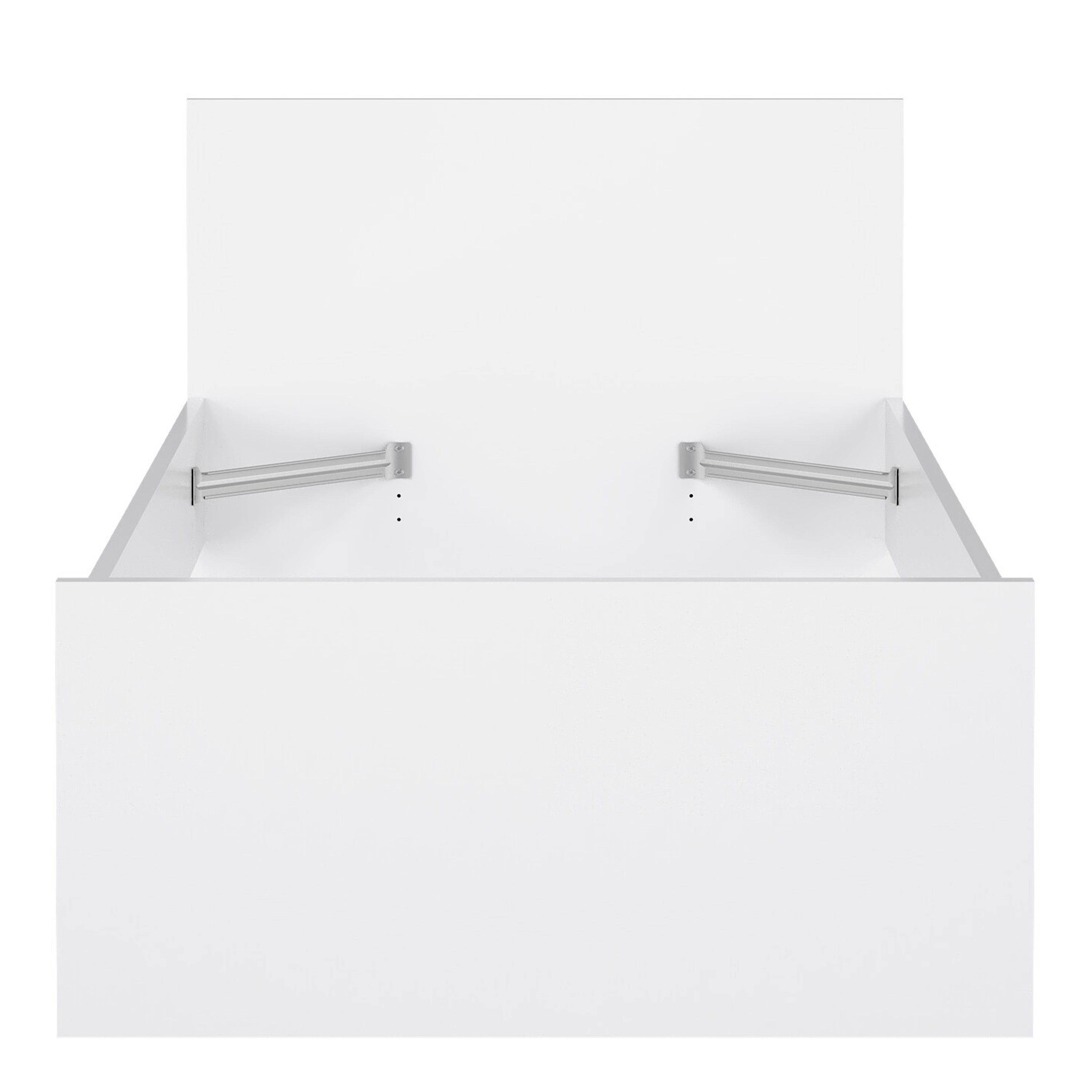 Naia Single Bed 3ft (90 x 190) in white high gloss