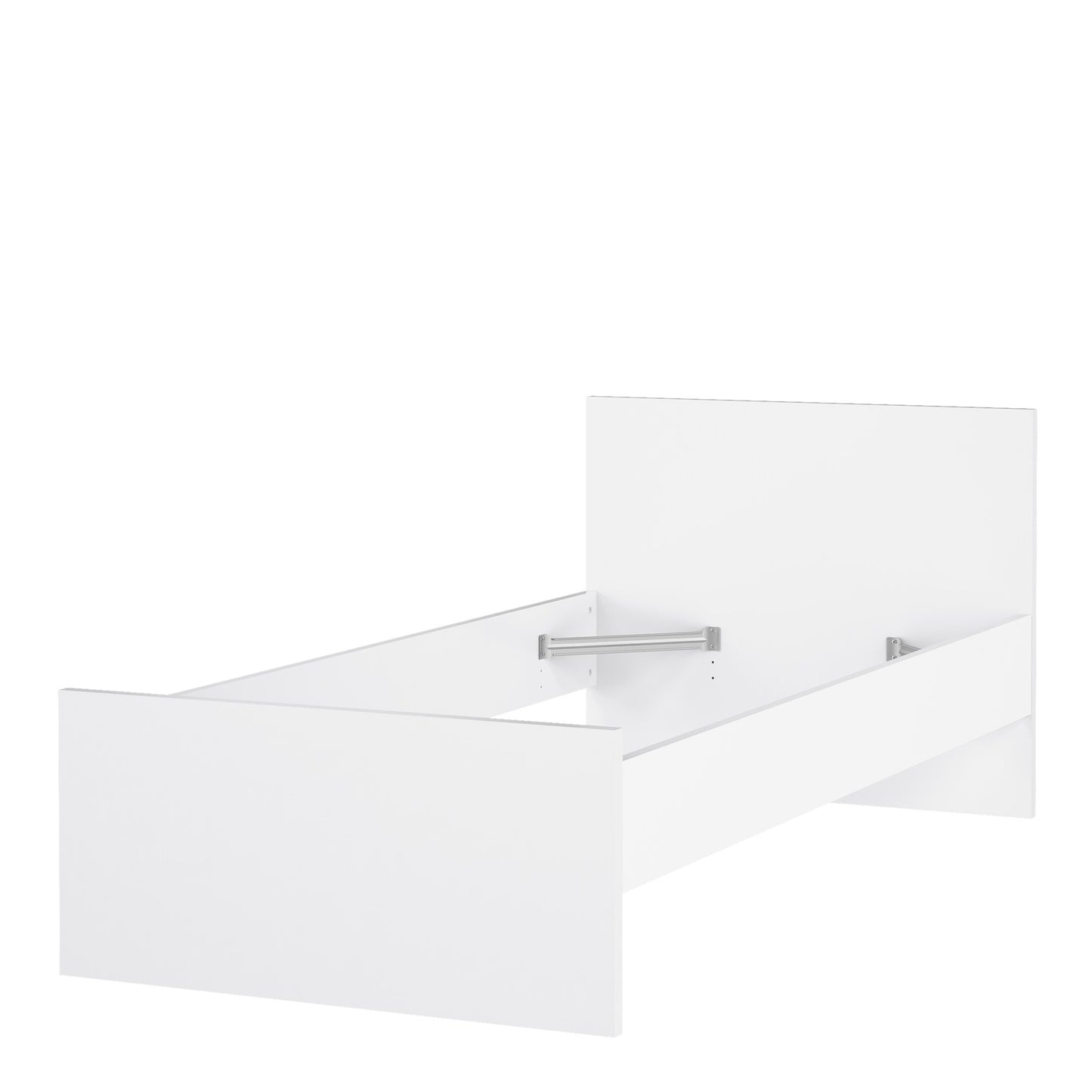 naia single bed 3ft (90 x 190) in white high gloss