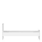Naia Single Bed 3ft (90 x 190) in white high gloss