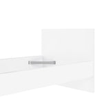 Naia Single Bed 3ft (90 x 190) in white high gloss