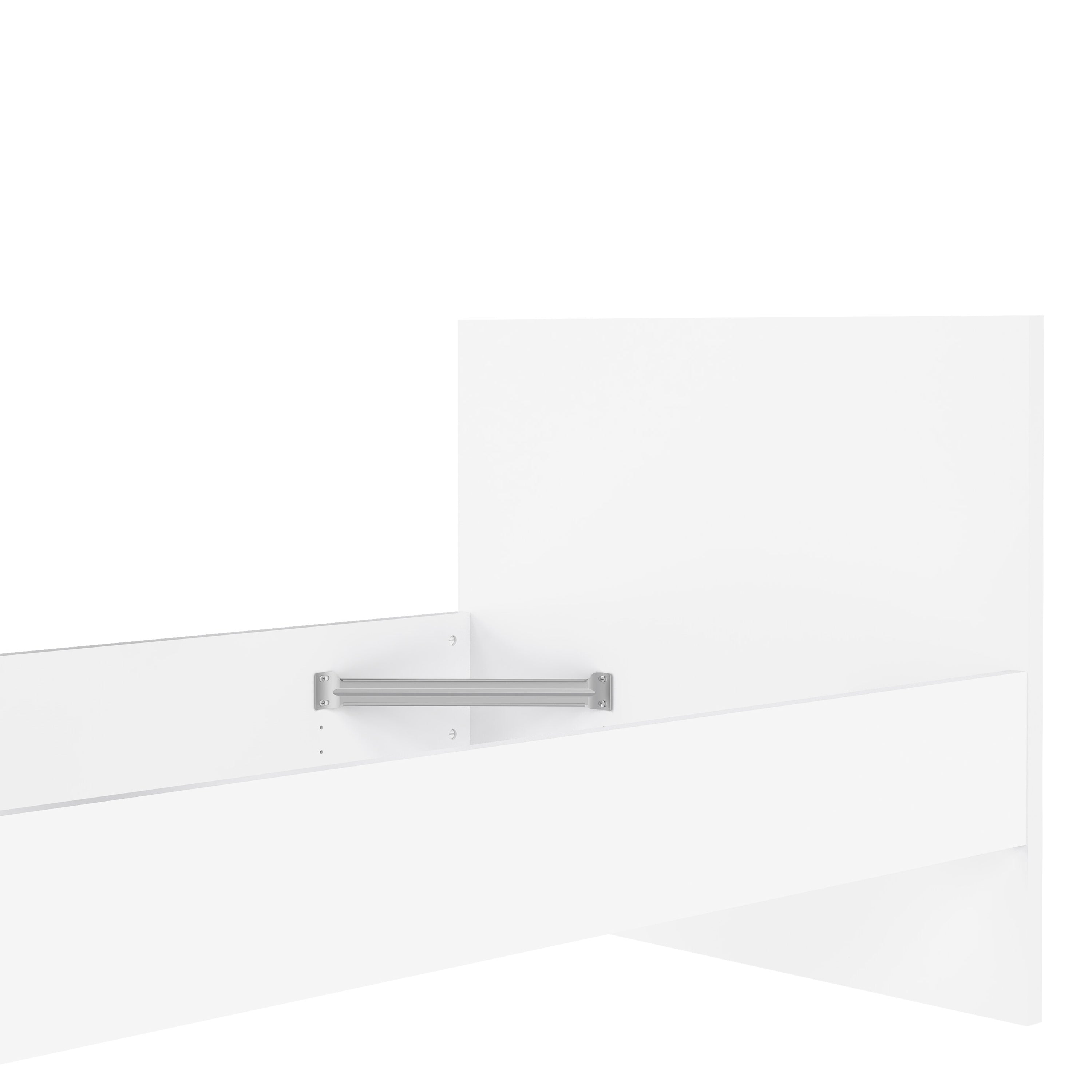 Naia Single Bed 3ft (90 x 190) in white high gloss