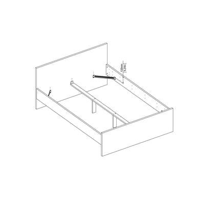 naia double bed 4ft6 (140 x 190) in black matt
