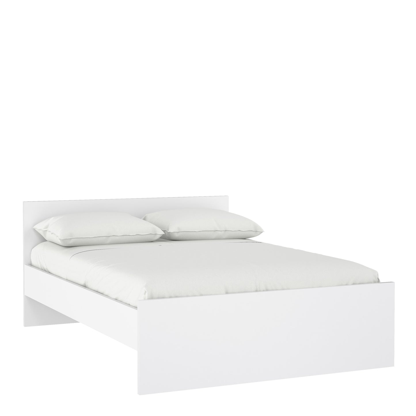 naia double bed 4ft6 (140 x 190) in white high gloss
