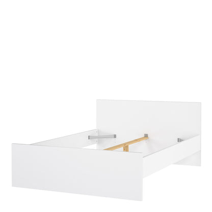 naia double bed 4ft6 (140 x 190) in white high gloss