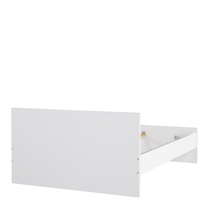 naia double bed 4ft6 (140 x 190) in white high gloss