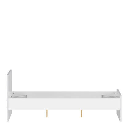 naia double bed 4ft6 (140 x 190) in white high gloss