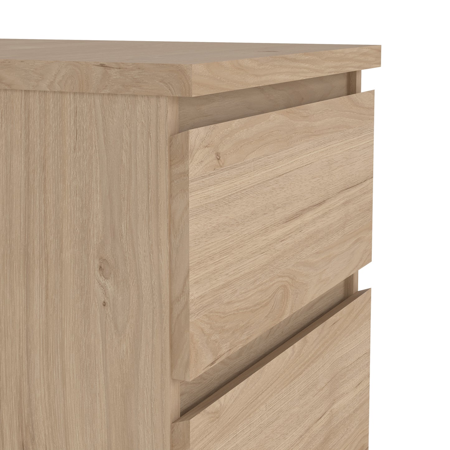 naia narrow chest of 5 drawers in jackson hickory oak