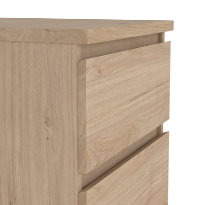 naia narrow chest of 5 drawers in jackson hickory oak