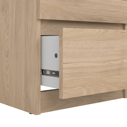 naia narrow chest of 5 drawers in jackson hickory oak