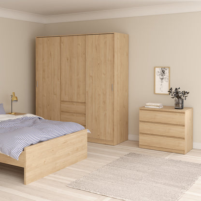 naia chest of 3 drawers in jackson hickory oak