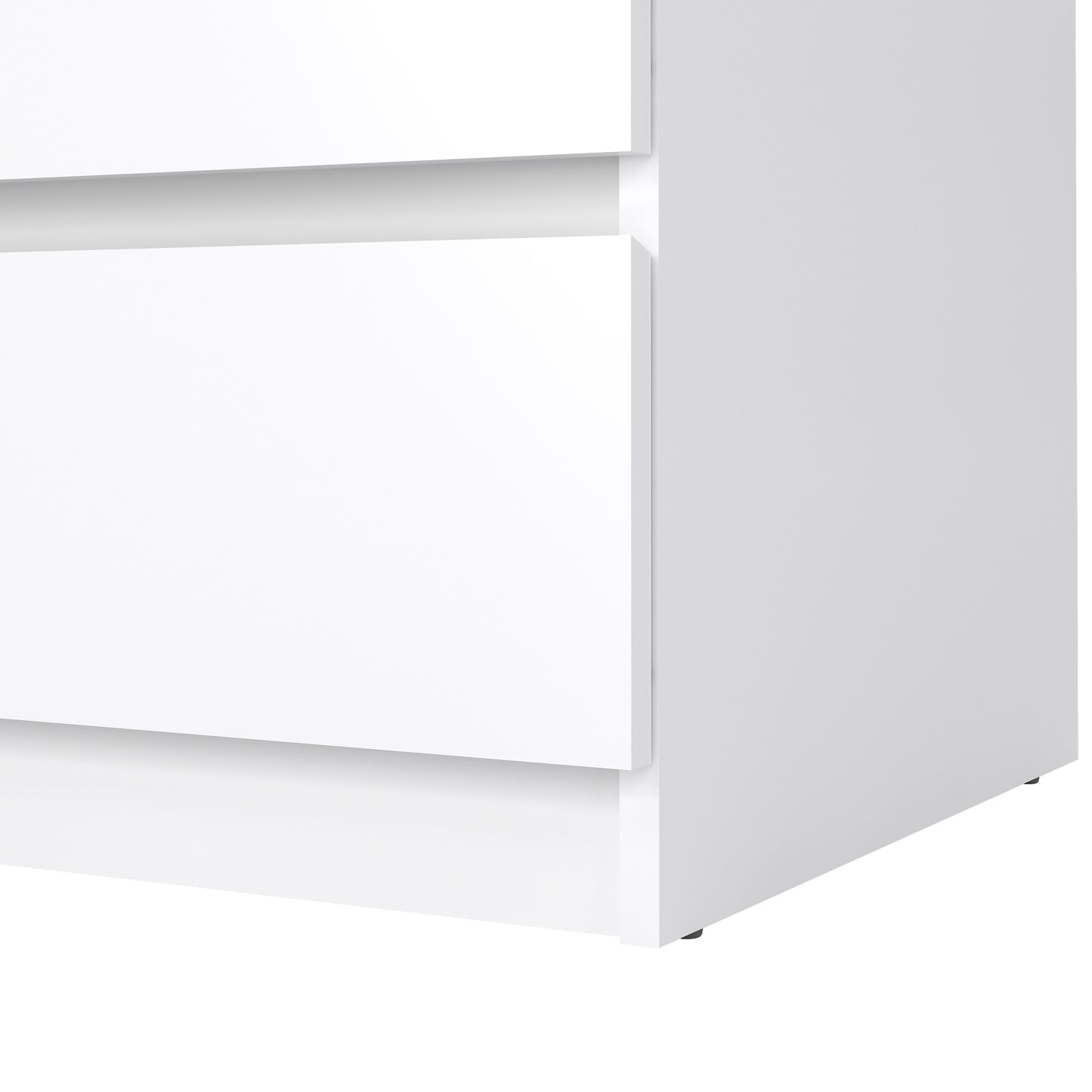 naia chest of 3 drawers in white high gloss