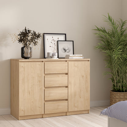 naia sideboard  4 drawers 2 doors in jackson hickory oak