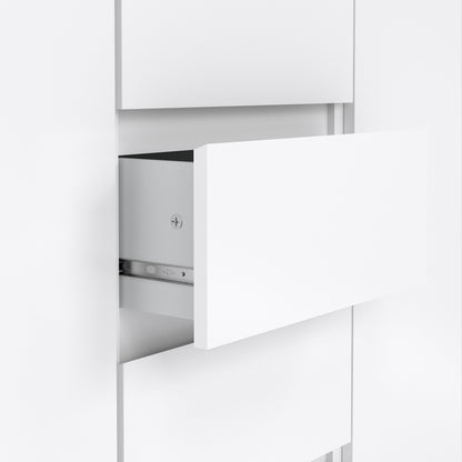 naia sideboard - 4 drawers 2 doors in white high gloss