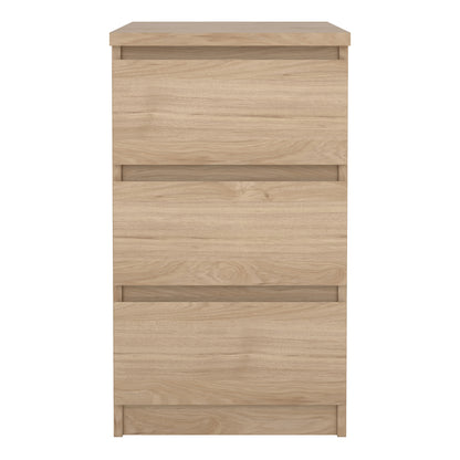 naia bedside 3 drawers in jackson hickory oak