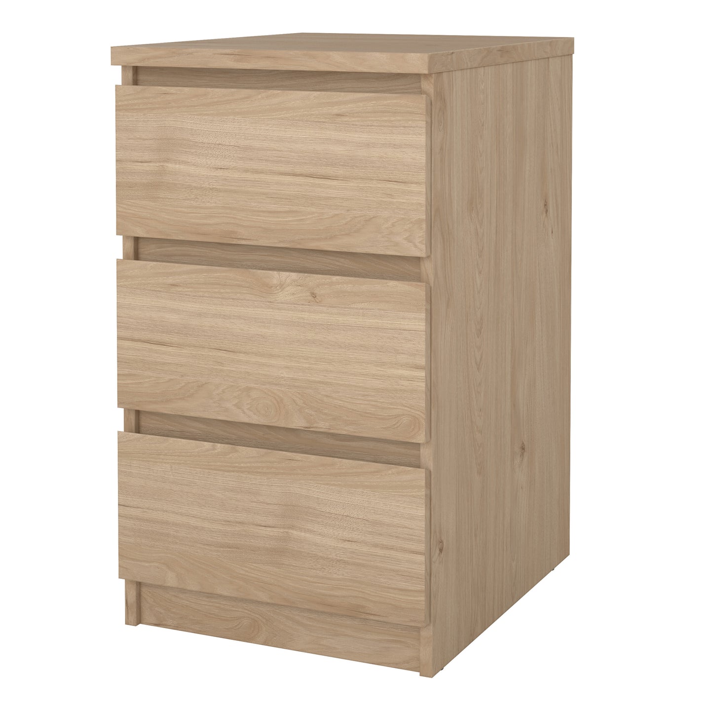naia bedside 3 drawers in jackson hickory oak