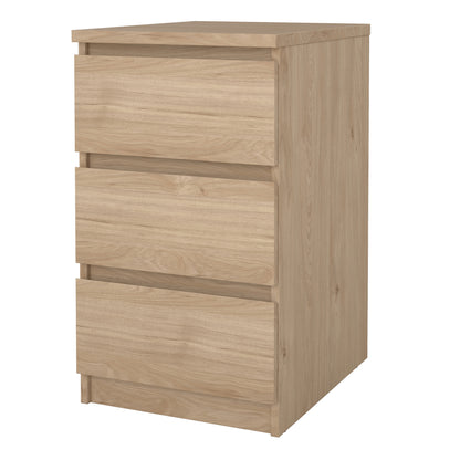 naia bedside 3 drawers in jackson hickory oak