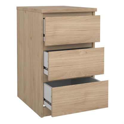 naia bedside 3 drawers in jackson hickory oak