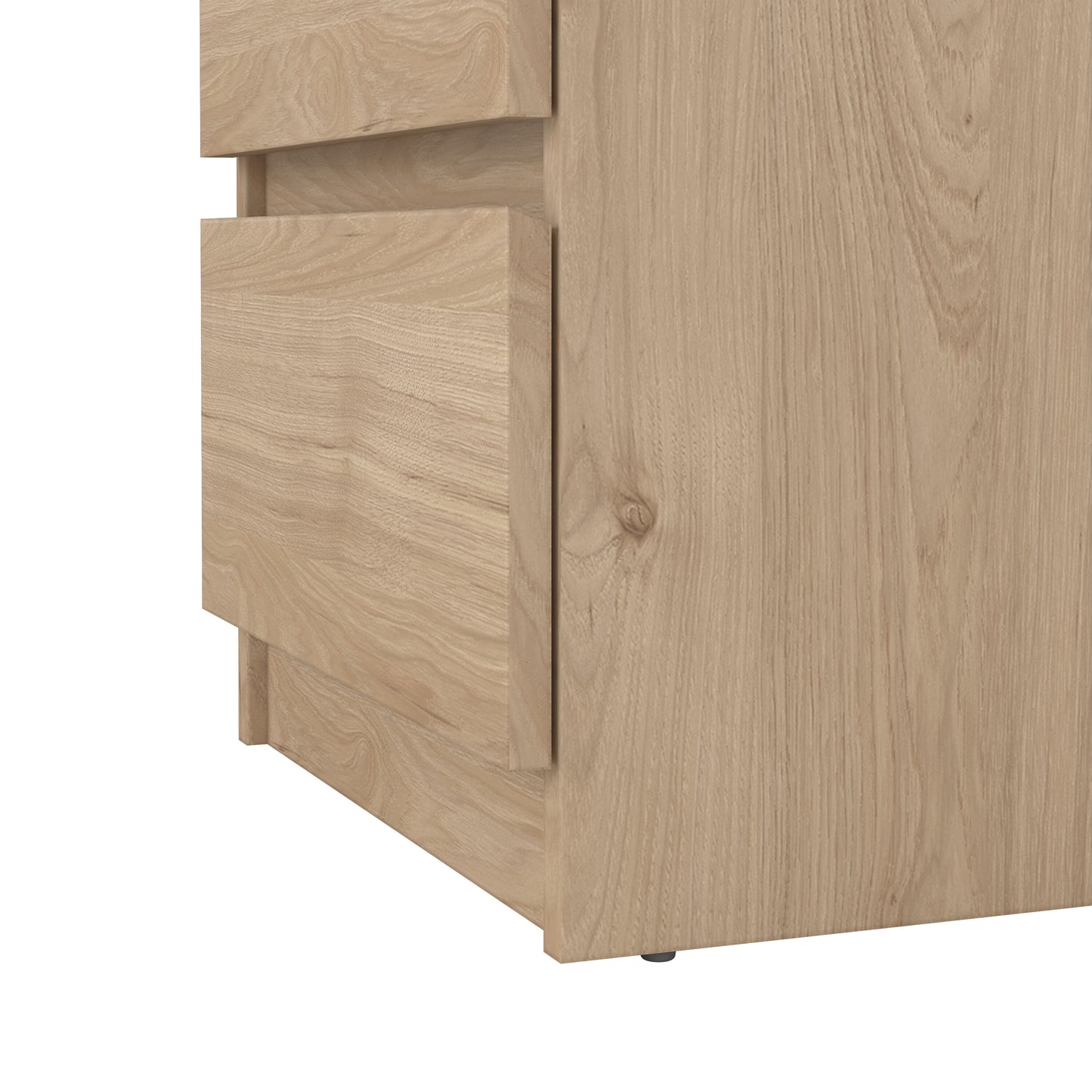 naia bedside 3 drawers in jackson hickory oak
